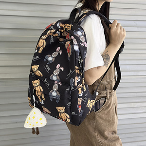 Toujie Bear Print <b>Backpack</b> 18 In Large Capacity School <b>Backpack</b> For Students Summer 2024 Unisex - Product Image 3