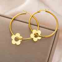 Breloques Étoile, Soleil, Cœur, Feuille d'Érable en Acier Inoxydable Couleur Or, Pendentif DIY pour Boucles d'Oreilles Créoles, Fabrication de Bijoux, Vente en Gros