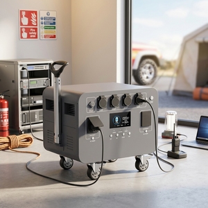 ระบบชาร์จไร้สายแบบขยายได้ 2400W 5000W 12KW 5120Wh แบตเตอรี่ LiFePO4 เครื่องกำเนิดไฟฟ้าพลังงานแสงอาทิตย์ UPS สำหรับตั้งแคมป์ ใช้ในบ้าน ไฟฉุกเฉิน - Product Image 1