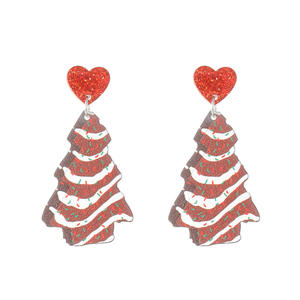 Pendientes colgantes de dibujos animados bonitos chapados en oro de mariposa de moda superventas transfronterizas, colgante de árbol de Navidad al por mayor - Product Image 5