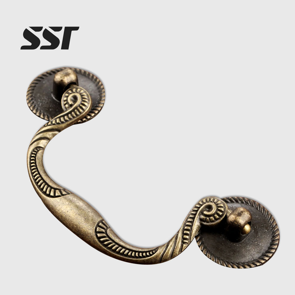 Vintage Handle Adjustable Antique Bronze Pull 129mm*55mm Retro Knob Wardrobe Cabinet Door Kitchen Drawer Zinc Alloy Durable