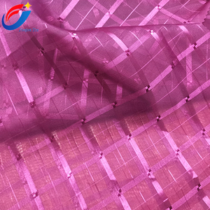 Dệt may 100% polyester cờ Voile kiểm tra vải Voile rèm - Product Image 1