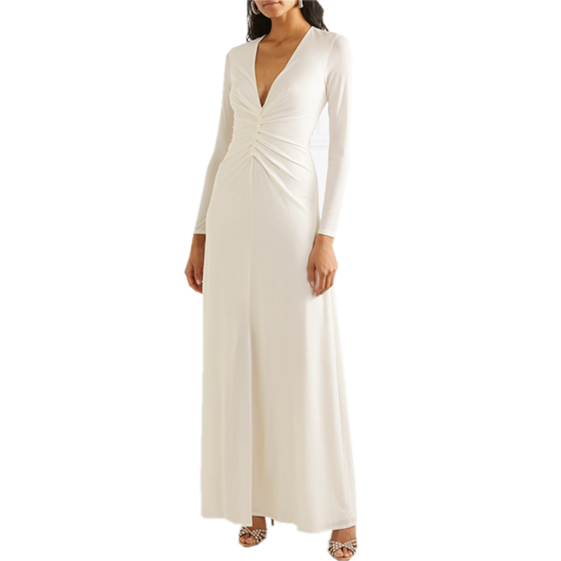 Simple Bridal Wedding Dress Satin Stretch