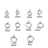 Fermoirs à ressort en acier inoxydable pour bijoux, fermoirs à ressort PVD plaqué or pour la fabrication de colliers et bracelets