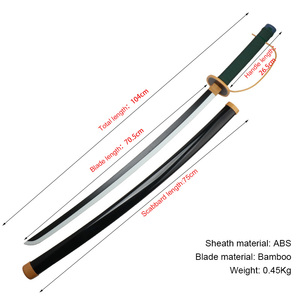 Espadas de Juguete de Madera para Cosplay de Anime, <span class=keywords><strong>Katana</strong></span>, Espadas de Ninja y Samurái Realistas - Product Image 3