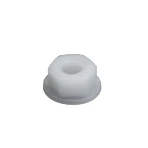 Black and white nylon outer hexagonal flange plastic anti slip nut fastener