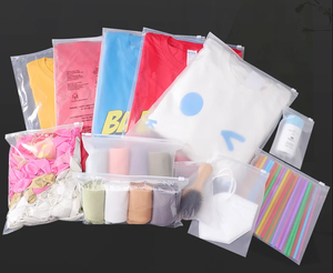 Wholesale Durable Transparent Frosted EVA PE Zipper <b>Bags</b> for Apparel Packaging Socks Underwear Clothing-Self-Sealing - Product Image 6