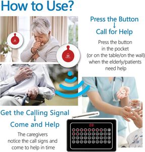 Hệ thống gọi không dây Hệ thống gọi y tá hệ thống phân trang chăm sóc cho nhà hàng bệnh viện phòng khám nhà dưỡng lão - Product Image 2