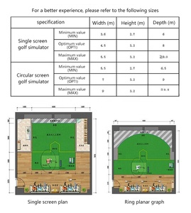 Etkileşimli AR projeksiyon kapalı Golf kulübü eğitim sistemi sanal ders 3D salıncak analizörü lansmanı monitör ile Golf simülatörü - Product Image 5