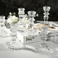 Bon prix, centre de table portable pour mariage, décoration de table pour événements, bougeoir transparent