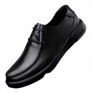 Mocassins pour hommes en cuir véritable à lacets, semelle EVA antidérapante, fabrication OEM pour affaires - Product Image 2
