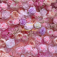 Backdrop Dinding Bunga 8ft X 8ft Bunga Sutra Pernikahan Wisuda Paskah Backdrop Langit-langit Warna Dapat Disesuaikan Buatan Tangan Mudah Dipasang