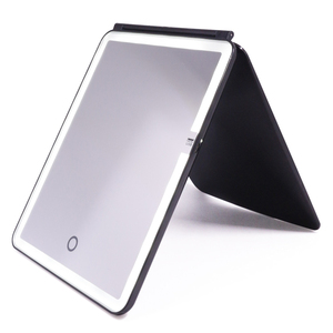 LED Lighted Travel Mirror Square Mirror Bag Mirror Foldable Mirror Pocket Mirror Standard Mirror 1pcs/poly Bag /white Box Silver