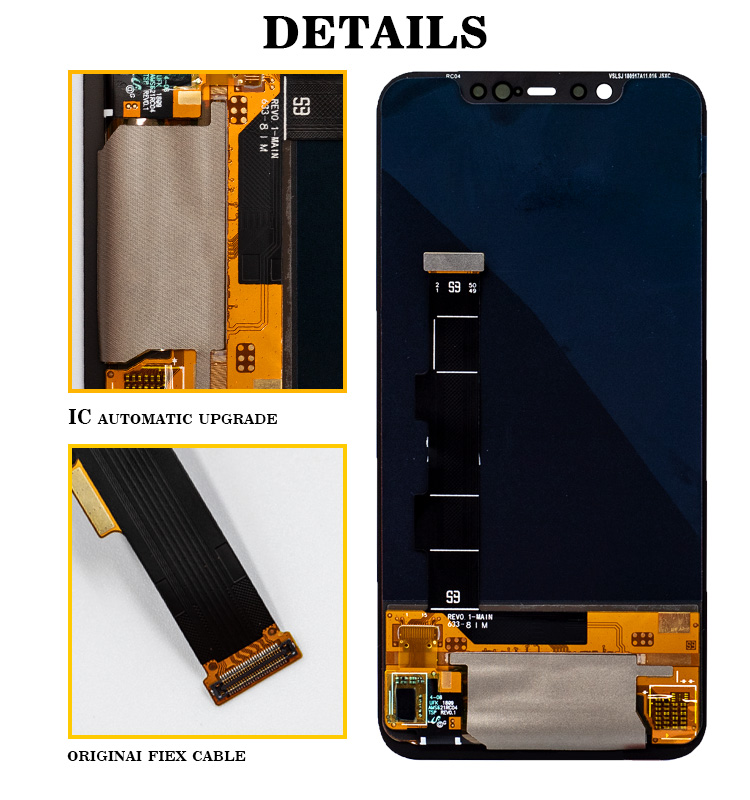 Écran LCD + Vitre Tactile Pour Xiaomi Mi 8 - Noir - Pièce Détachée Neuve