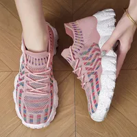 Chaussures décontractées pour femmes toutes saisons, respirantes, en maille extensible, à bout fermé, à enfiler, résistantes aux chocs, tendance mode