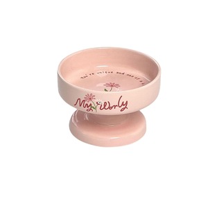 ชามเซรามิกสำหรับแมวและสุนัข ยี่ห้อ Doe Pet  รักษาสิ่งแวดล้อม ช่วยป้องกันการก้มดื่มน้ำ  ลายเรียบ - Product Image 5