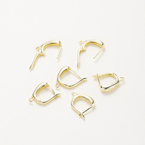 D-Shaped <b>Earring</b> <b>Hooks</b> 14K Gold Plated Copper For <b>Earring</b> Making Jewelry Findings - Product Image 5