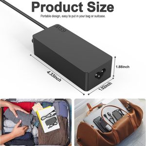 Adaptateur secteur USB-C 65W 30W PD 3.0 QC3.0 avec câble rétractable et design pliable pour ordinateurs portables - Compatible avec Mac/Chromebook - Product Image 5