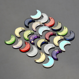 Cuentas de Cristal de Luna Coloridas de Dibujos Animados de 12X16MM, Cuentas de Cristal en Forma de Media Luna con Degradado de Color, Colgante para Bisutería, Pendientes, Manualidades, Adornos Navideños, Regalos - Product Image 5