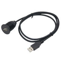 Pour voiture bateau moto USB 2.0 mâle à femelle panneau encastré câble étanche