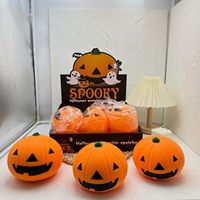 Runfeng Squishy Unisexe Halloween Citrouille Souriante Géante Anti-stress à Rebond Lent, Emballage en Vrac, Forme Dumpling, 5 à 7 ans