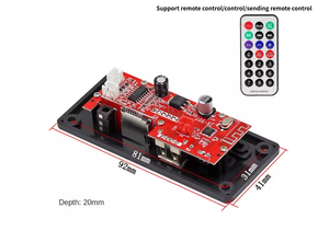 Placa Amplificadora de Audio BT de 12V para Coche, con Pantalla a Color, Grabación, <span class=keywords><strong>Radio</strong></span> FM, Modificación DIY - Product Image 5