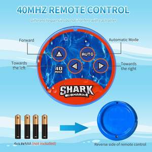Mini juguetes de tiburón ballena con Control remoto Dwi Dowellin, buceo e impermeable <span class=keywords><strong>RC</strong></span> simulación eléctrica tiburón barco juguetes para niños regalos - Product Image 4