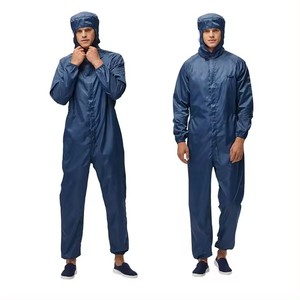 H-1109 Combinaison antistatique à capuche, type split, <span class=keywords><strong>anti</strong></span>-poussière, pour atelier pharmaceutique, vêtements de travail antistatiques, vêtements de sécurité ESD - Product Image 4