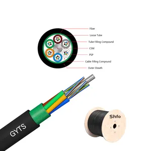 SHFO-GYTS 4-144 Core GYTS Outdoor Underground Direct Buried Aerial Single-mode Multi-mode Fiber Optic Cable