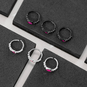 All'ingrosso di alta qualità in acciaio inox per bambini anello del naso disegno del fulmine con pietra zircone alla moda Piercing al naso - Product Image 5