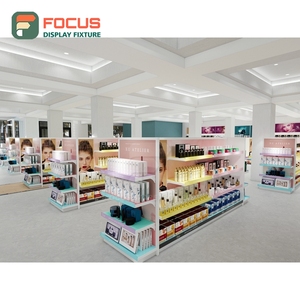 Custom Retail Project Tempered Glass Wall Display Vendor Beauty Retail Design - Product Image 2