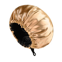 Bonnet de nuit en satin avec cordon de serrage réglable, bonnet de protection capillaire en satin de qualité supérieure pour la nuit