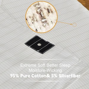 Bán buôn nhà máy trực tiếp được trang bị tấm 95% bông + 5% Bạc sợi nối đất được trang bị tấm - Product Image 5