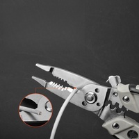 Alicates de Pesca CB de Acero Cromo Vanadio, Portátiles, Duraderos, Cortacables, Pelacables Automático Ajustable