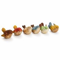 Ensemble de figurines d'oiseaux en céramique, 6 pièces, statues d'oiseaux en porcelaine émaillée pour la décoration de la maison, étagère, rebord de fenêtre, ornement de jardin
