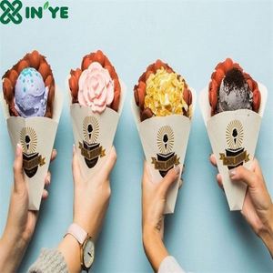 Giấy Thiết Kế Mới Nhất Bong Bóng Waffle Với <span class=keywords><strong>Ice</strong></span> <span class=keywords><strong>Cream</strong></span> <span class=keywords><strong>Container</strong></span> Phẳng Cone Đóng Gói - Product Image 6