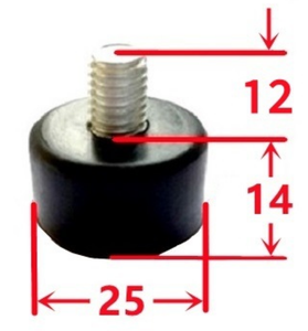 Almohadillas Amortiguadoras de Goma EPDM/NBR Duraderas con Pernos de Acero Inoxidable para Uso Industrial, Moldeo, Corte, Procesamiento OEM - Product Image 2