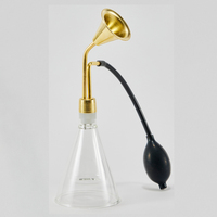 Flacon testeur d'arômes de café en verre et laiton de 80/300 ml pour l'affichage de parfums et l'évaluation sensorielle