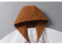 Veste d'automne pour hommes avec logo personnalisé OEM nouvelle marque à la mode tout-en-un pour étudiant grande taille uniforme de baseball universitaire manteau à capuche décontracté