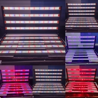 Lampe de Croissance à Gradation Étanche à 3 Canaux 1000W pour Serre, Barre Lumineuse LED LM301H à Spectre Réglable, Lumière LED pour Plantes