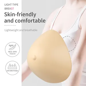 Dreieckige Form Silikon prothese Leicht gewicht Rückseite Tief konkav für Brustkrebs Frauen Mastektomie 100-400 gr/teil