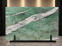 Dalle de quartzite Fuchsite Cristallo polie, pierre naturelle verte, panneau mural décoratif, plan de travail, dessus d'îlot de cuisine, dessus de console
