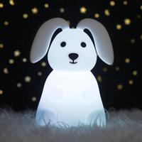 Lampe LED miniature personnalisée multicolores RGB en silicone en forme de lapin, à commande tactile, rechargeable par USB, pour enfants