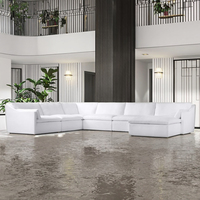 Hotel-Wohnzimmermöbel Modernes Komfortables Stoff- oder Leder-Polster Ecksofa-Set für Zuhause
