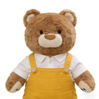 Ours en peluche personnalisé marron avec salopette – Jouet en peluche mignon et personnalisable