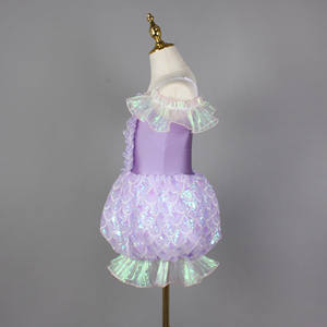 Vestido <span class=keywords><strong>de</strong></span> Tutú <span class=keywords><strong>de</strong></span> Sirena con Lentejuelas Morado <span class=keywords><strong>Pastel</strong></span> para Niñas, Disfraz <span class=keywords><strong>de</strong></span> Actuación Encantado con Alas Iridiscentes - Product Image 3