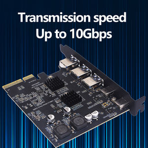 بطاقة توسعة USB <span class=keywords><strong>3</strong></span>.<span class=keywords><strong>2</strong></span> من TISHRIC، الجيل الثاني، 10 جيجابت في الثانية، محول PCI-E 4X، <span class=keywords><strong>3</strong></span> منافذ TYPE-C + منفذين USB <span class=keywords><strong>3</strong></span>.<span class=keywords><strong>2</strong></span>، شريحة Xiangshuo ASM3142 - Product Image 4
