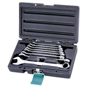 ชุดประแจรวม 8 ชิ้น มาตรฐาน เมตริก ผลิตจากเหล็ก CR-V ประแจปากตายและปากแหวน เครื่องมือช่าง - Product Image 1