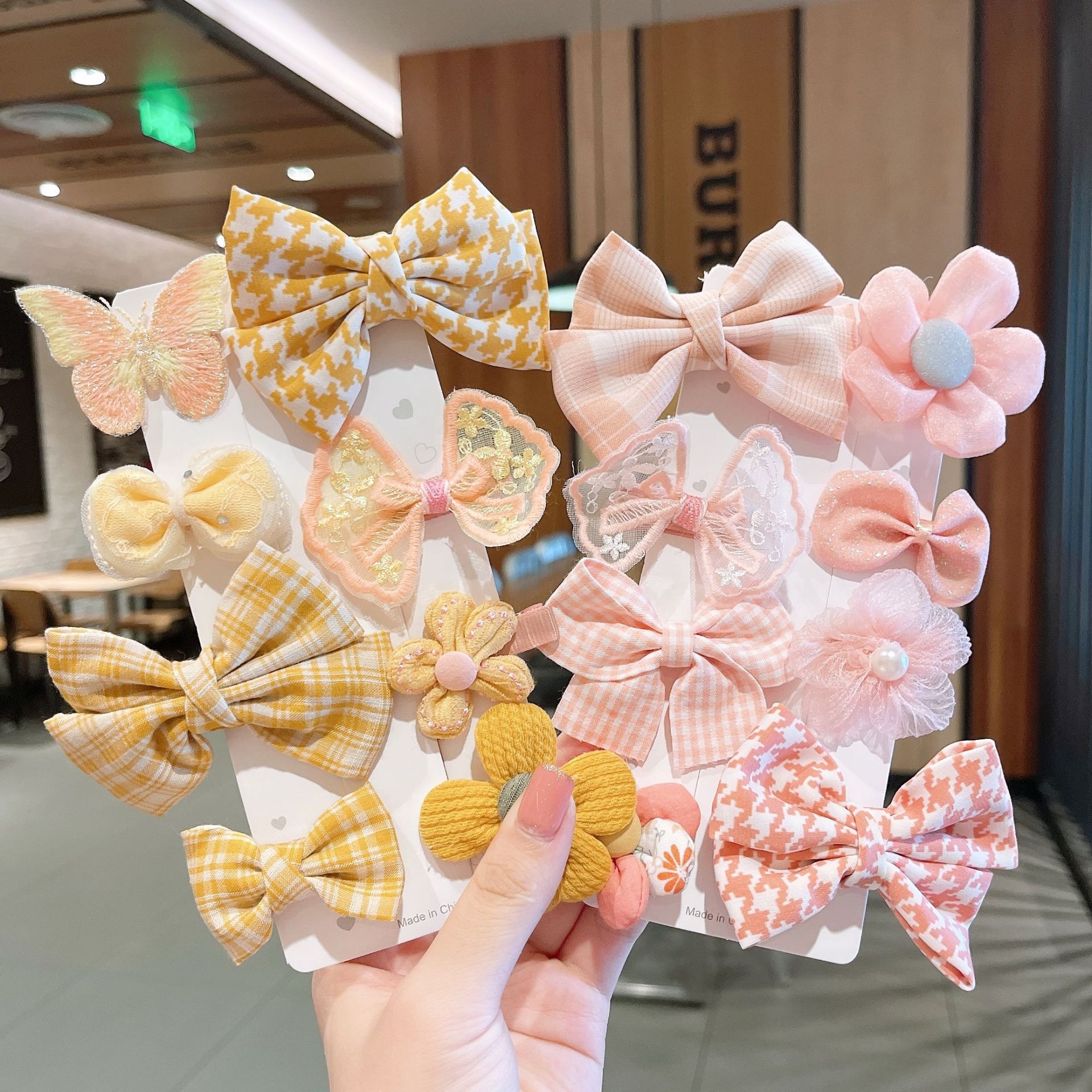 8 шт. в комплекте оптовые продажи изысканной корейской зажим для волос, Детские аксессуары, носки принцессы для девочек милое платье-пачка с бантом для маленьких девочек заколки для волос