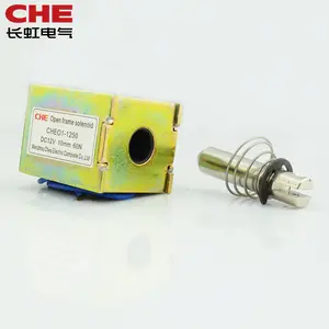 CHEO1-1250 Dc 12V Dc 24V 360mA Push Pull Through Type Mini Solenoid Elektromagneet 10Mm 60N